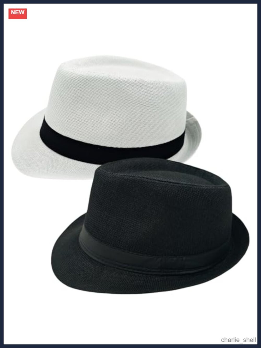 2 Pack Short Brim Fedora Trilby Panama Hat Unisex Breathable Sun Protection